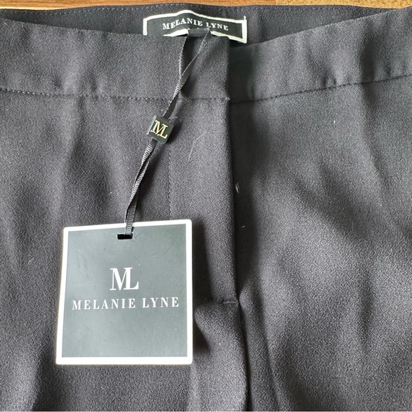 Black with white stripe down the side Melanie Lyne dress pants - Picture 3 of 7